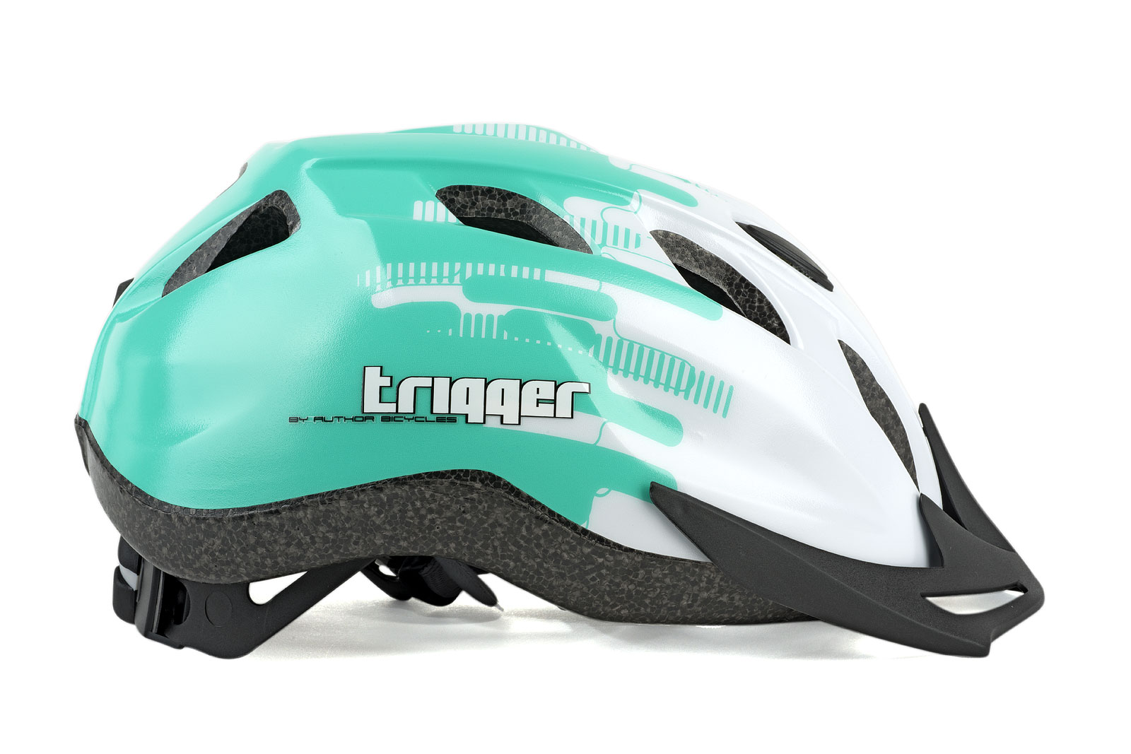 AUTHOR Přilba Trigger Inmold 52-56cm (174 bílá/zelená) -AKCE!