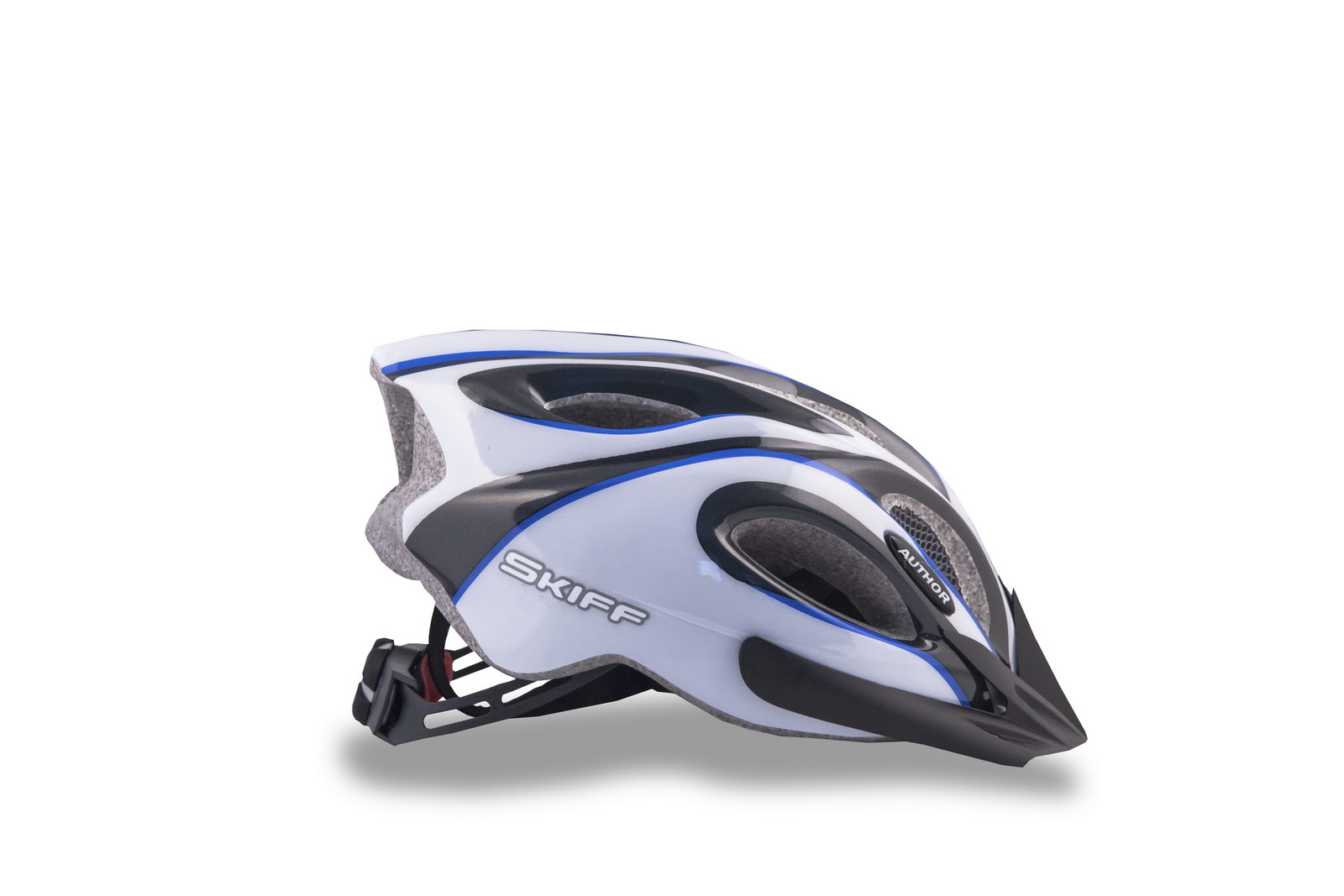 Přilba Author Skiff Inmold 52-58cm (143 bílá/modrá/černá) -AKCE!