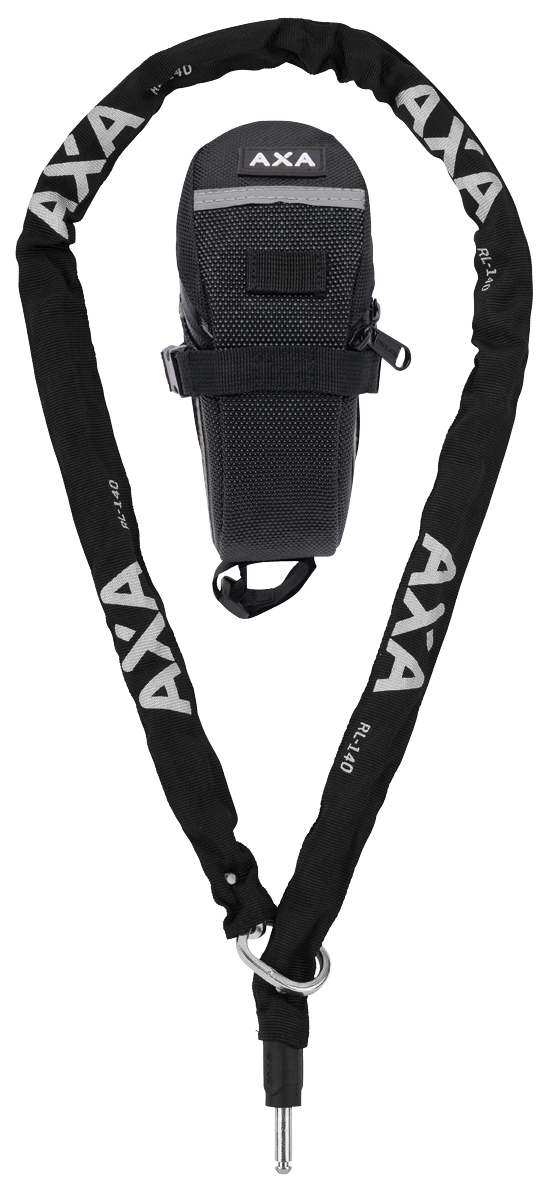 Zámek řetězový AXA RLC 140 Plug-in 100/5,5 black + Outdoor brašna