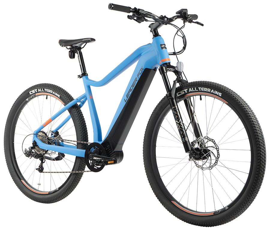 Horské elektrokolo 29" Leader Fox SWAN 2023 modrá mat/oranžová vel.17,5"