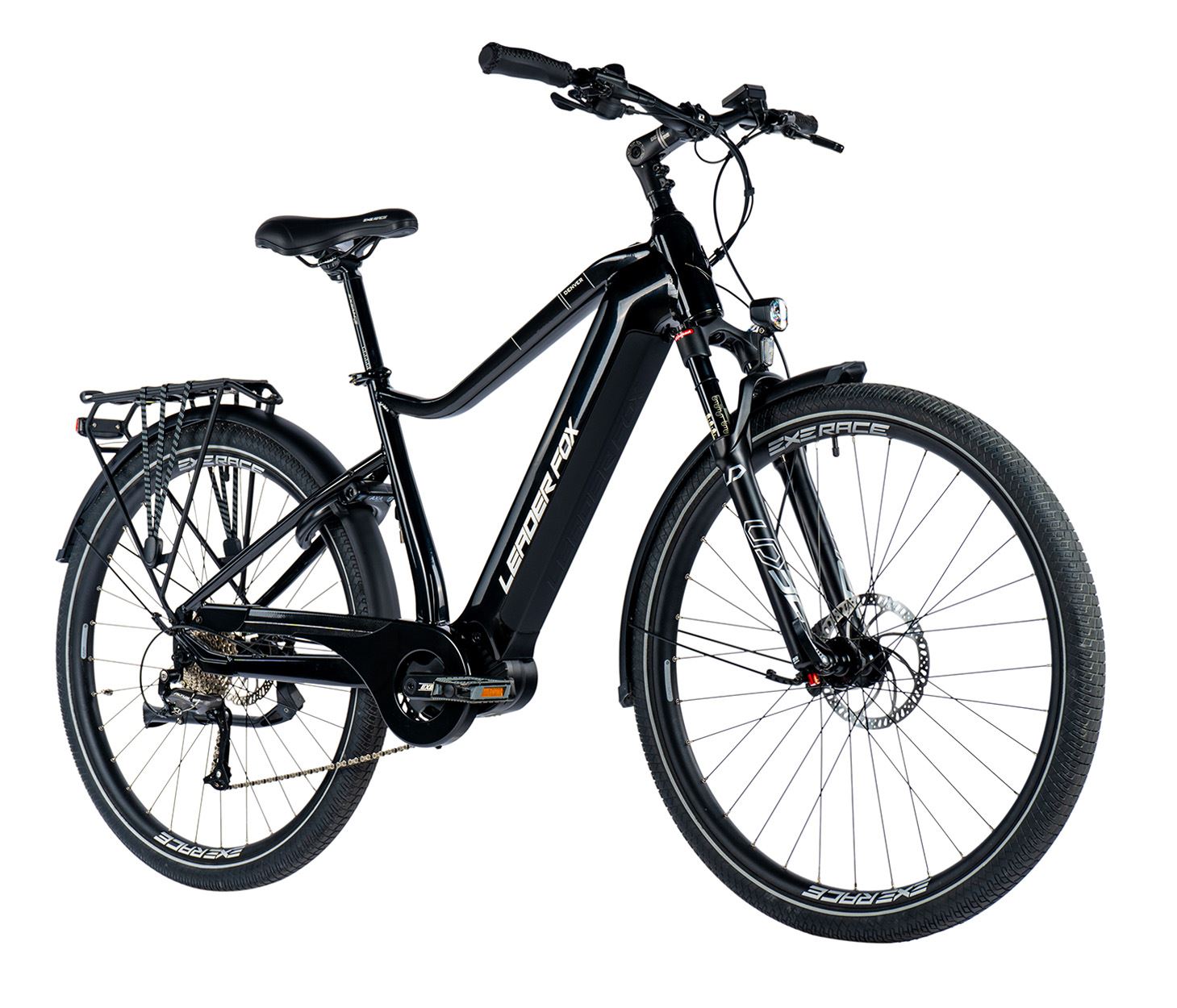 Elektrokolo 28" Leader Fox DENVER pánské 2024, 20Ah, M300, černá,vel.20,5" -AKCE!