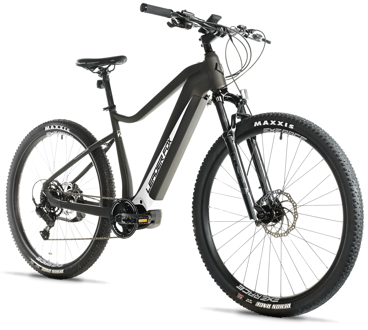 Horské elektrokolo 29" Leader Fox AWALON Man 2025, 20 Ah, black mat, vel.21,5"