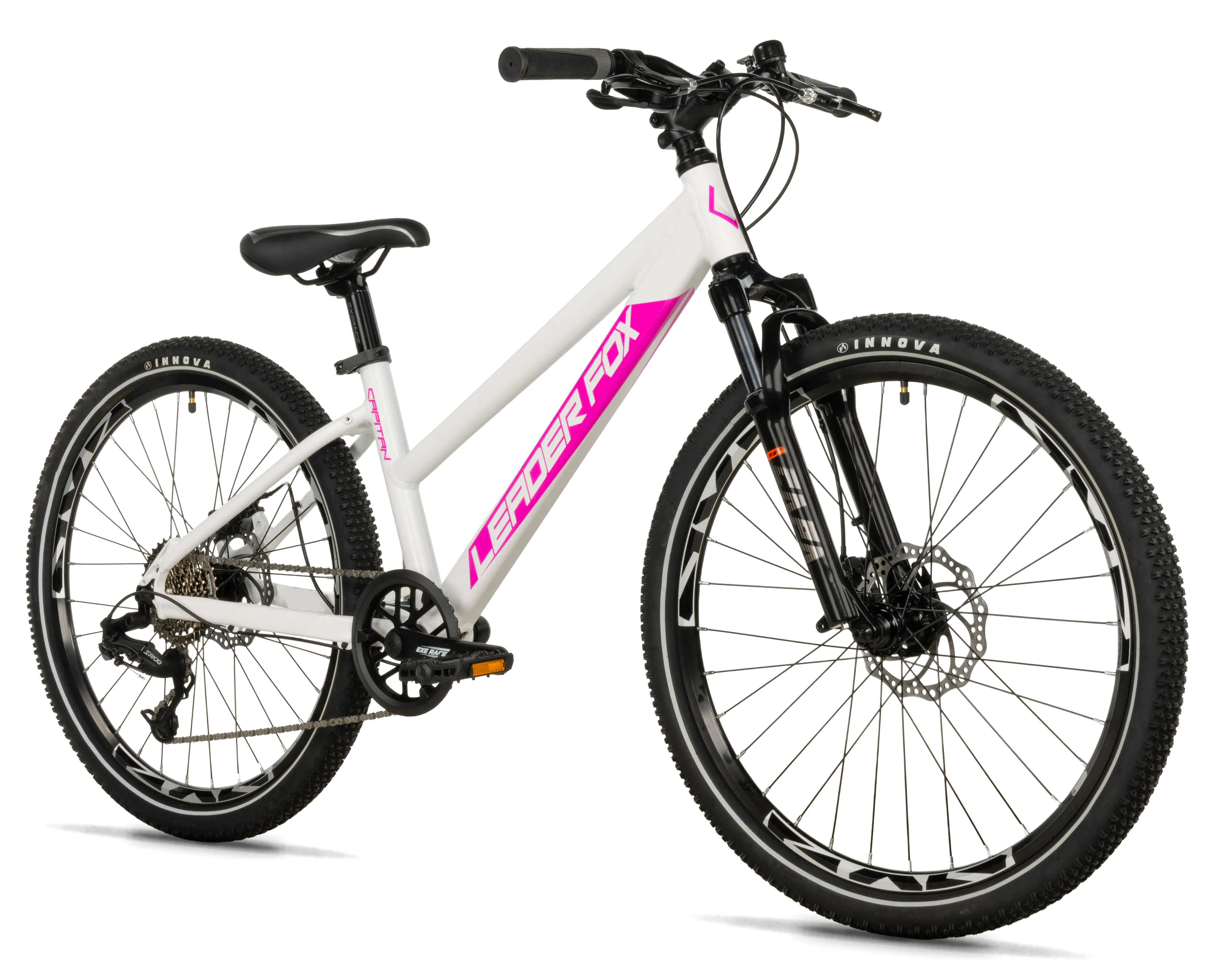 Dívčí kolo Leader Fox CAPITAN 24" Disc /1x8/ 2027 bílá/růžová