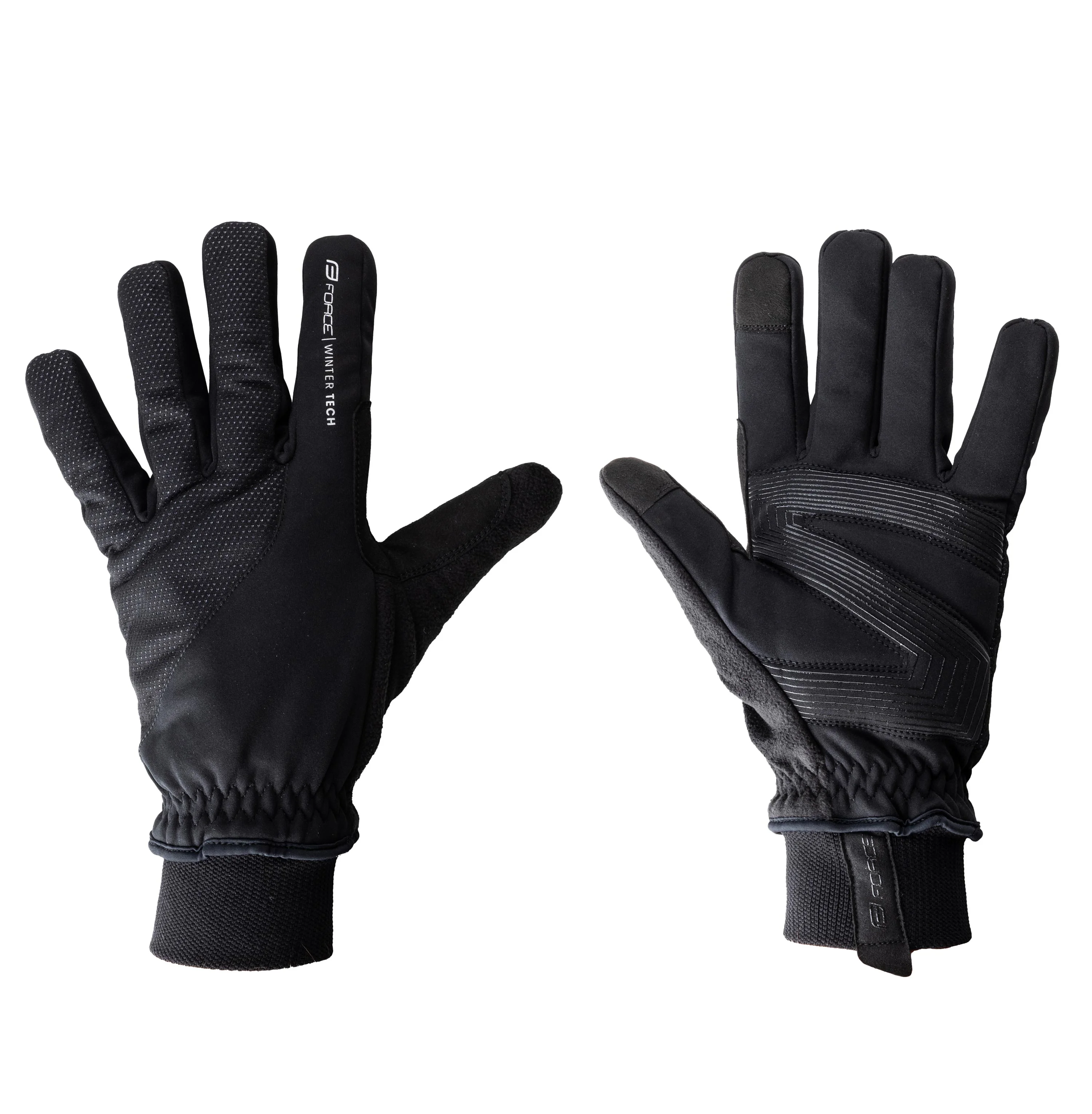 Rukavice zimní FORCE WINTER TECH, černé, vel.XXL
