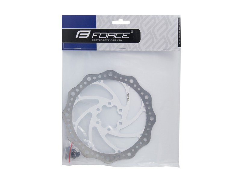 Kotouč brzdový FORCE 160 mm, 6 děr, bílý
