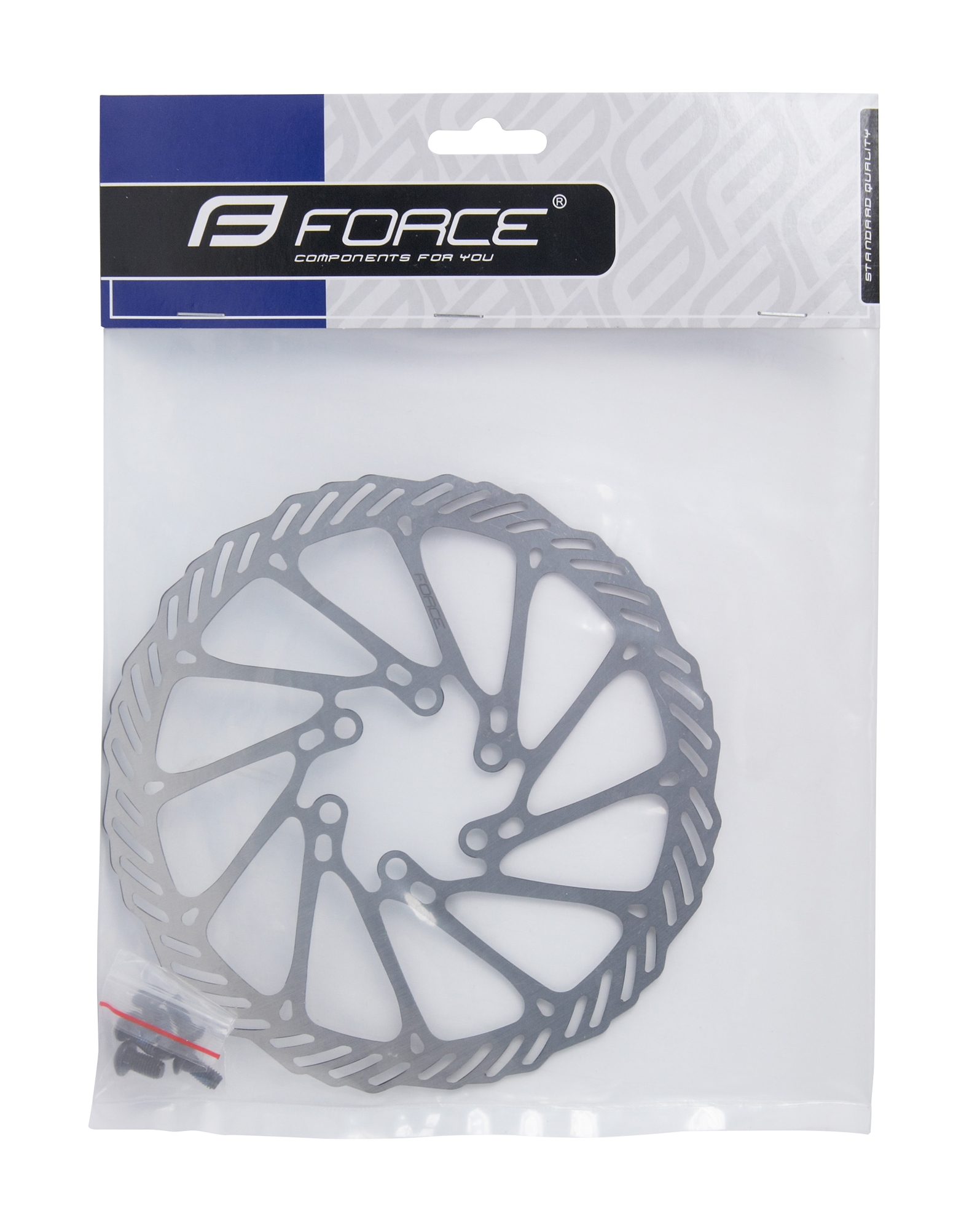 Kotouč brzdový FORCE-2 160 mm, 6 děr, stříbrný