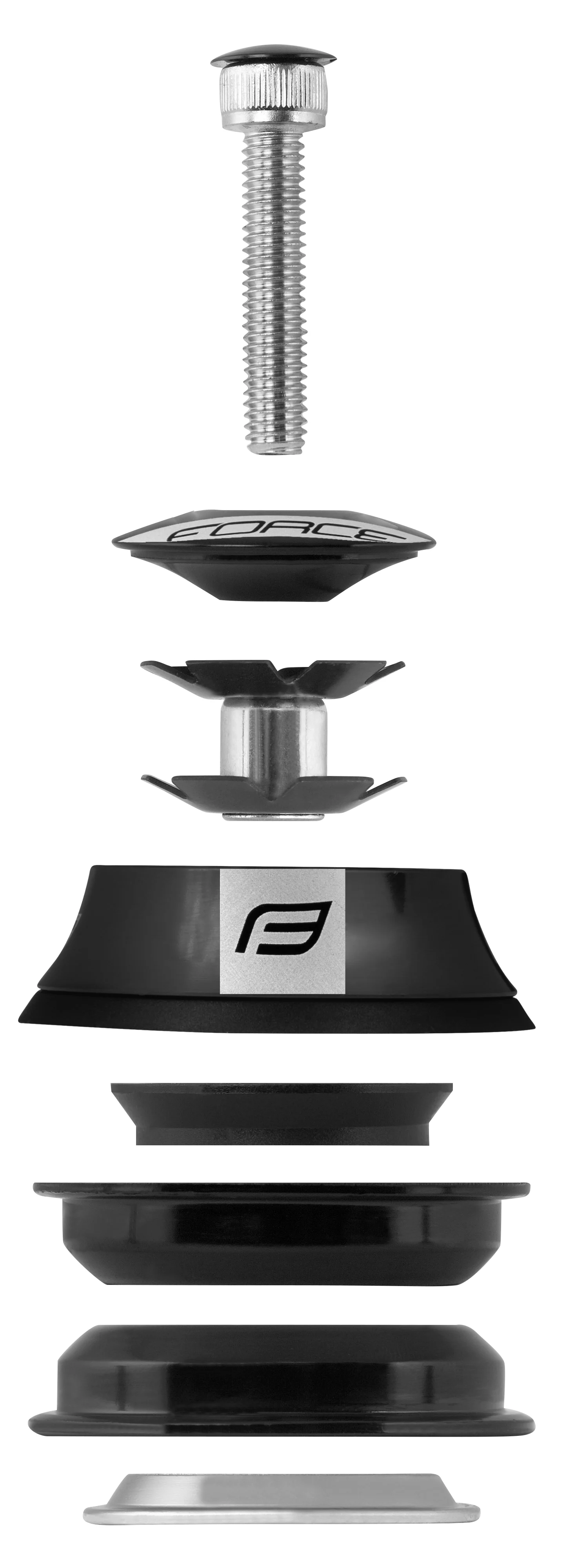 Hlavové složení FORCE AHEAD 1 1/8'' polointegrované Fe černé