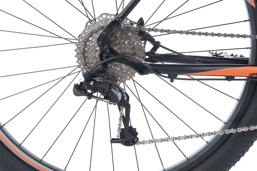 Horské kolo 29" Leader Fox SONORA 2023 černá mat/oranžová vel.16" - AKCE!