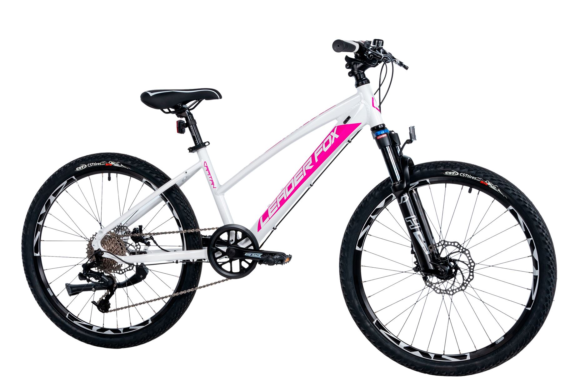 Dívčí kolo Leader Fox CAPITAN 24" Disc /1x8/ 2025 bílá/růžová