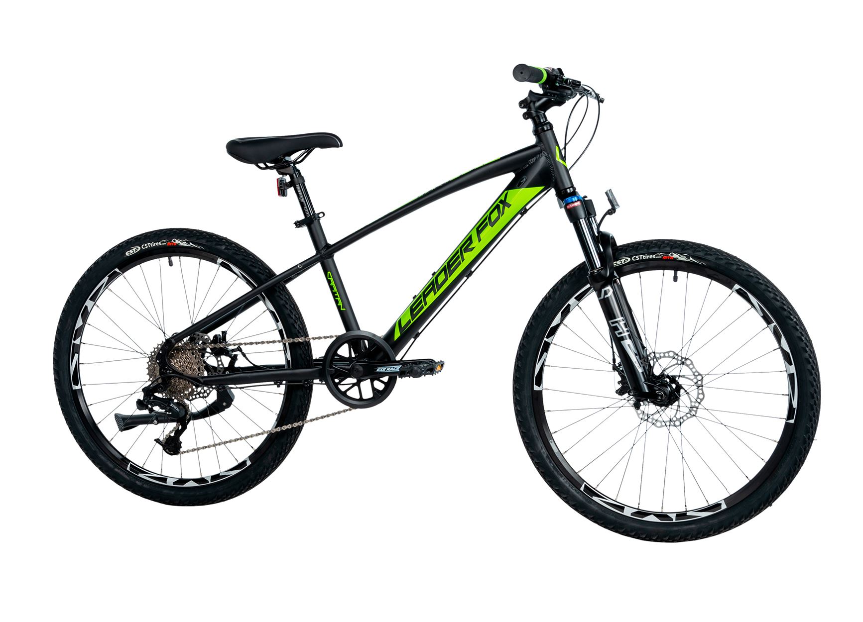 Dětské kolo Leader Fox CAPITAN 24" Disc /1x8/ 2025 černá/zelená 