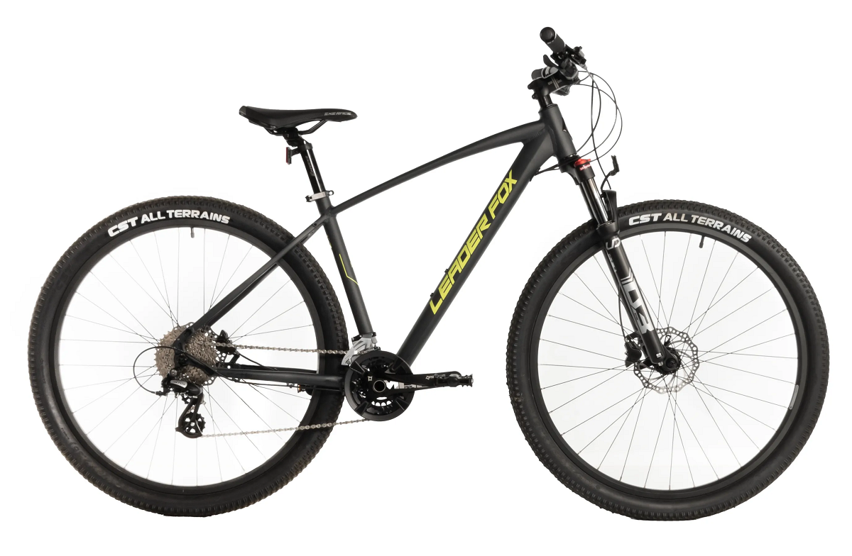 Horské kolo 29" Leader Fox EVOLUTION 2025 černá/žlutá /2x8/  vel.18"