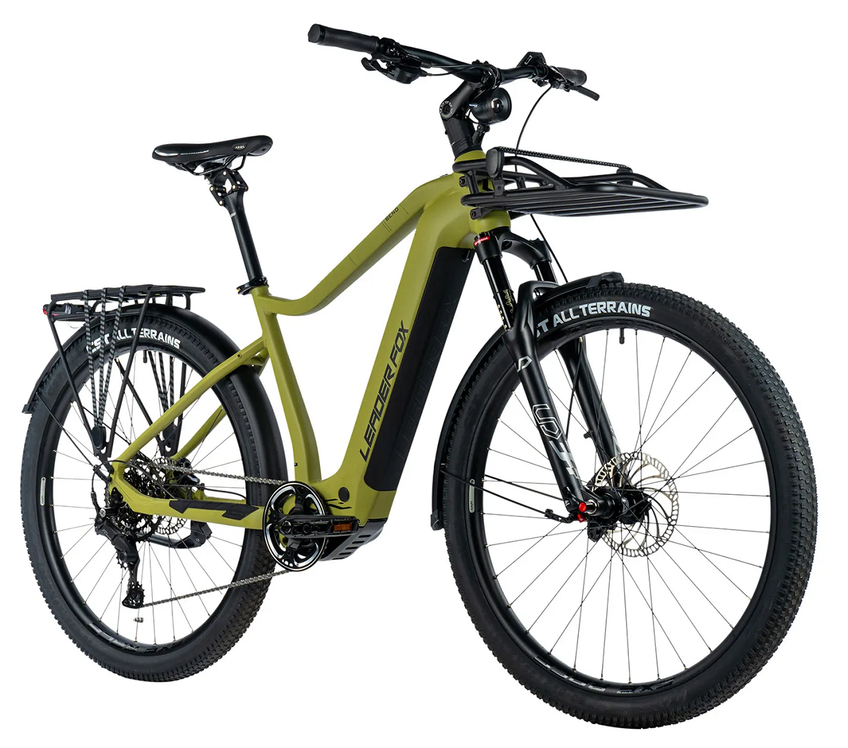 Elektrokolo 28" Leader Fox BEND pánské 2024 23,2Ah M510 army green/black, vel.17,5" -AKCE!