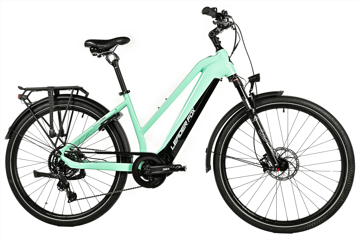Elektrokolo 28" Leader Fox LUCAS 2025, 20Ah, M420, light blue/black, vel. 18"