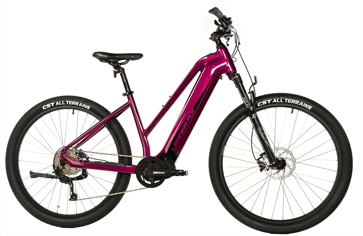 Dámské horské elektrokolo 29" Leader Fox SWAN 2025 20Ah, M300, violet vel.18" 