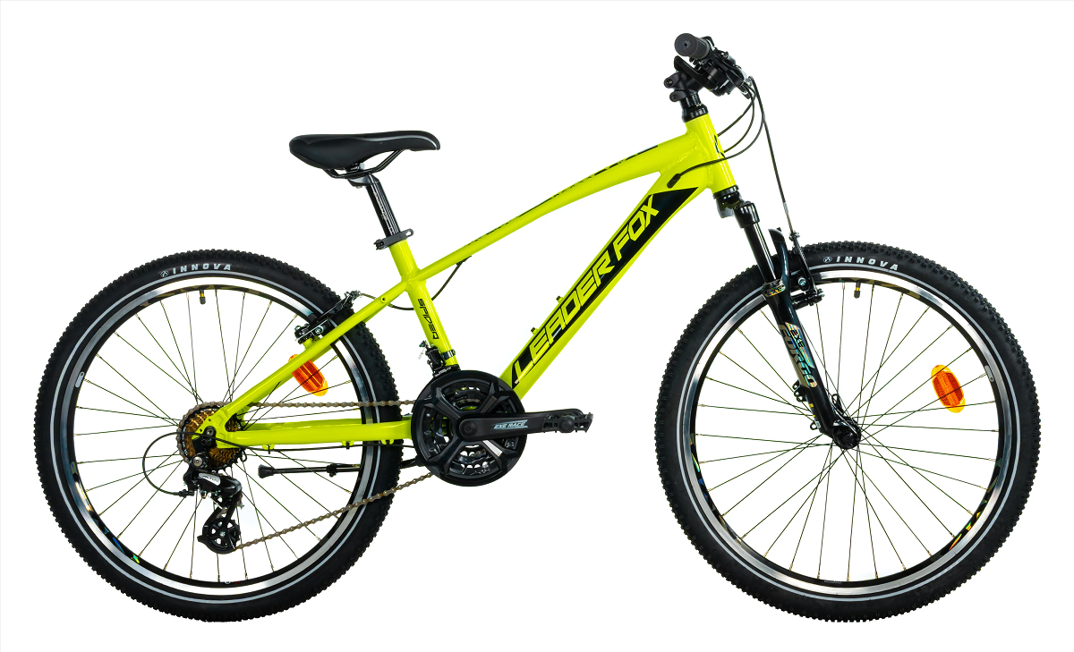 Dětské kolo Leader Fox SPIDER chlapecký 24" /3x7/ 2026 žlutá neon