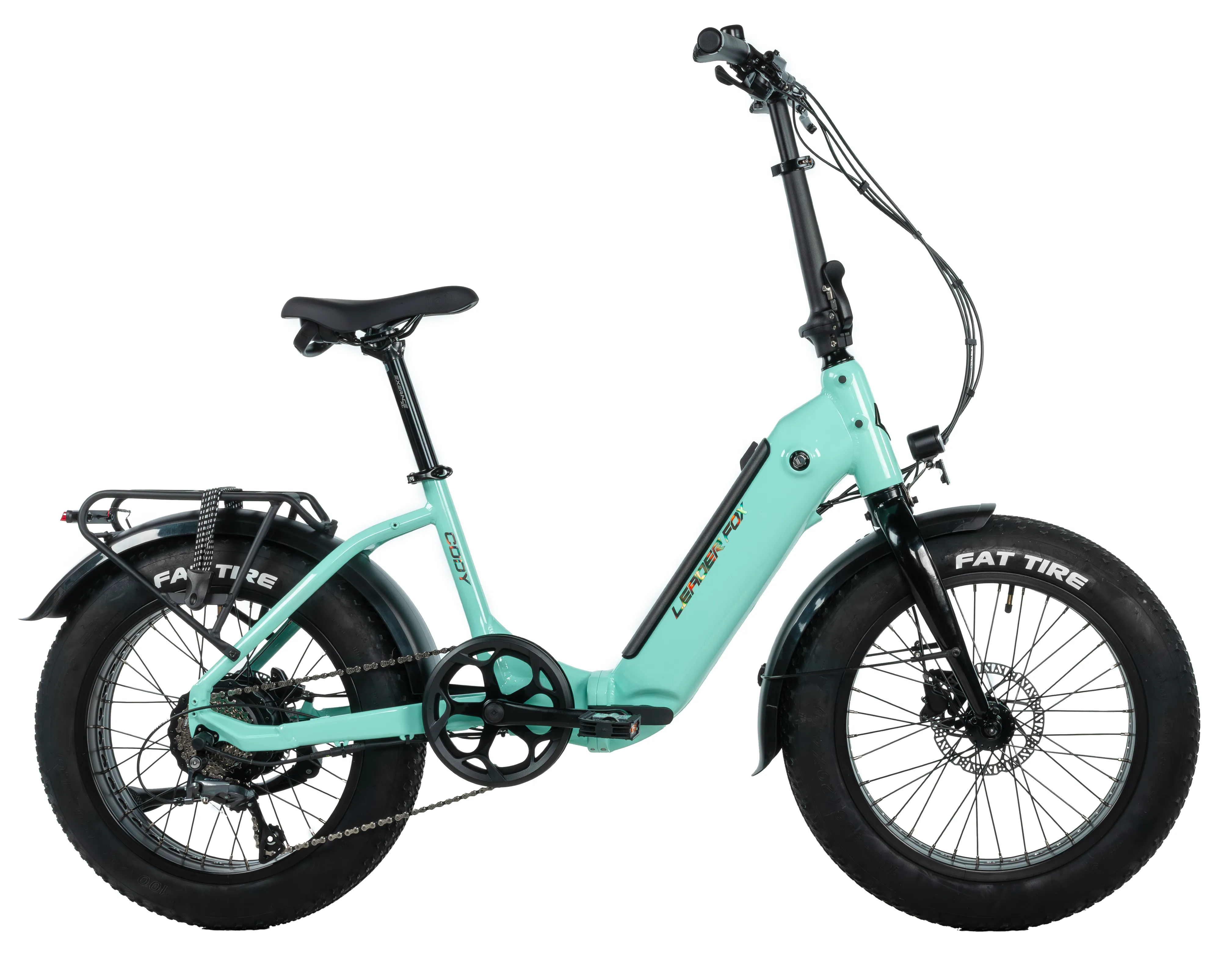 Elektrokolo skládací 20" Leader Fox CODY FAT Bike 16Ah 2025 světlá modrá