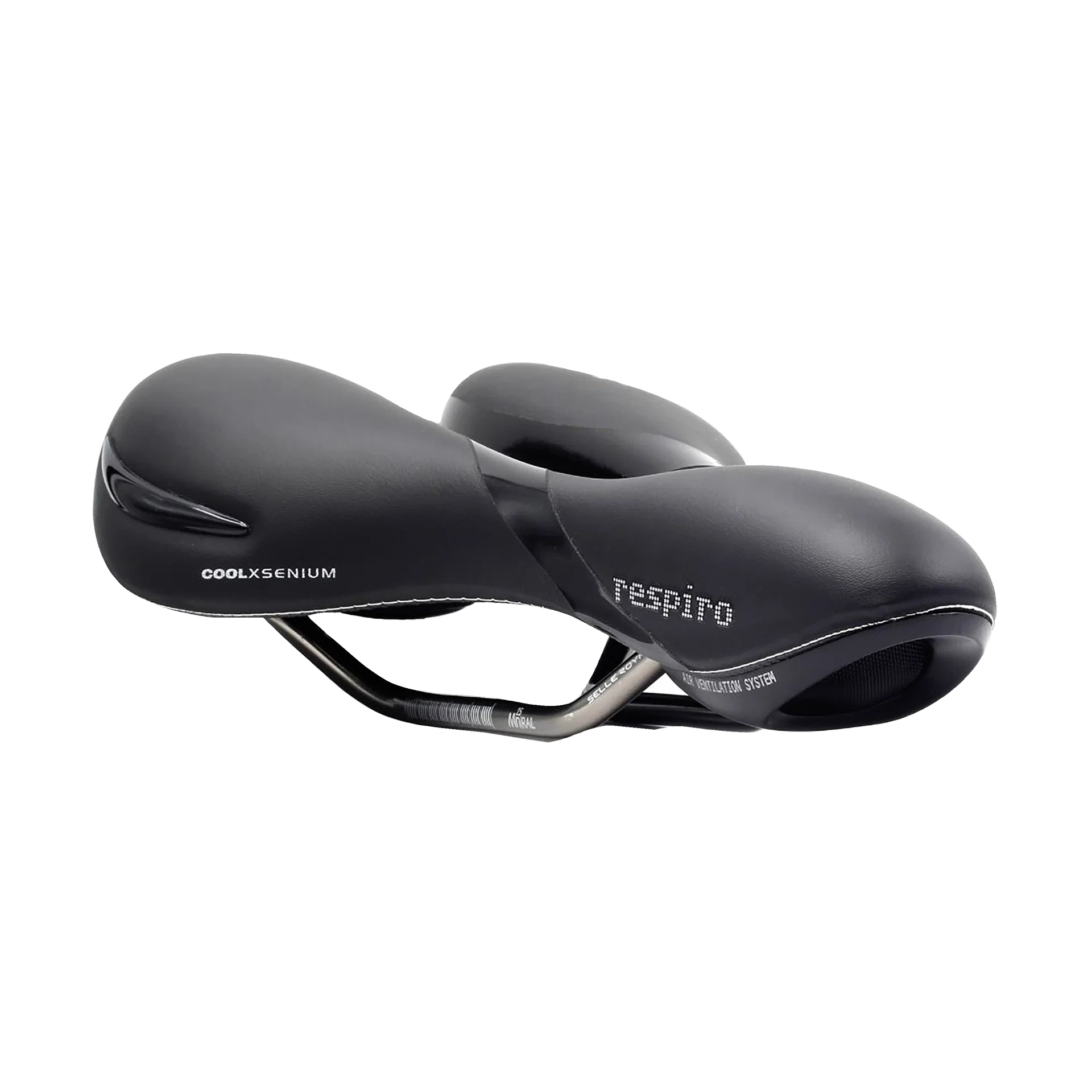 Sedlo gelové Selle Royal RESPIRO ATHLETIC Unisex černé, Stracciatella