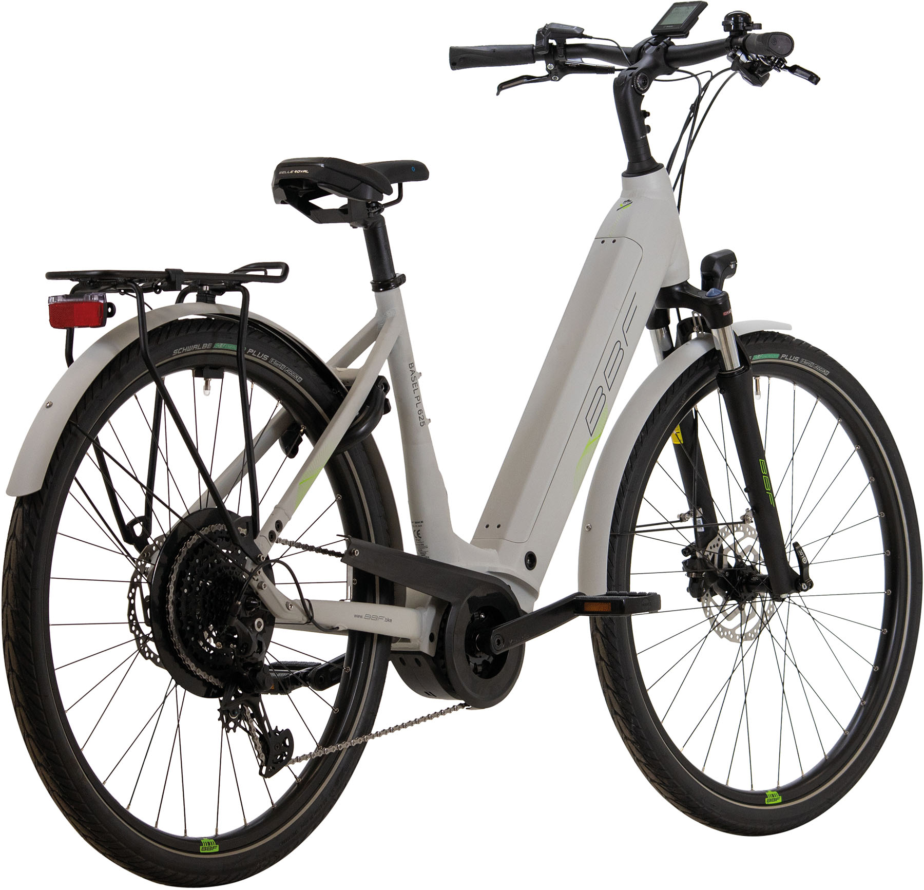 Trekingové elektrokolo 28" BBF Basel PL625 2026, Bosch Performance CX, 625 Wh, šedá mat, 46cm/18" - Super cena!