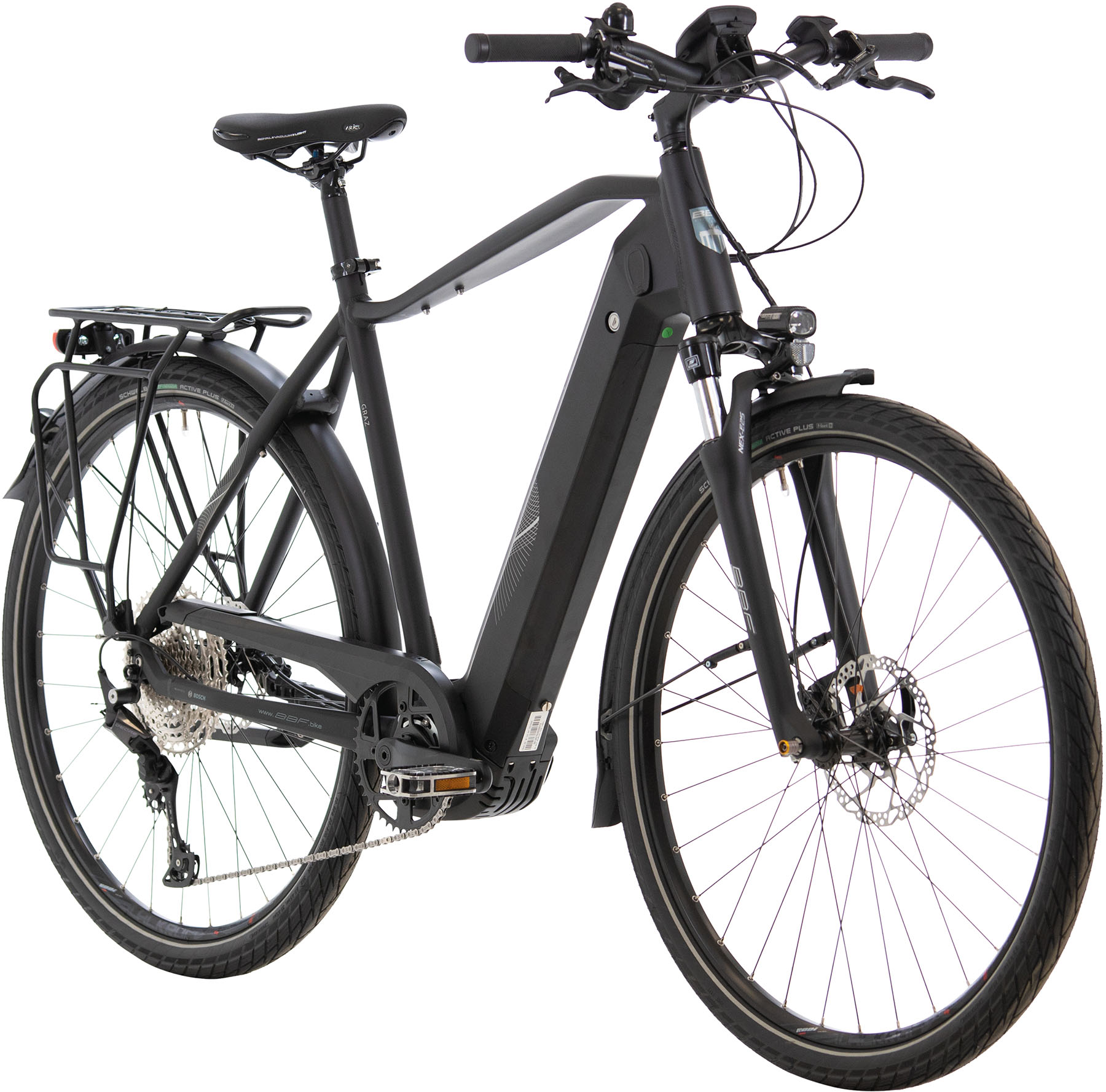 Trekingové elektrokolo 28" BBF Basel 4.0 Graz 2025, Bosch Performance CX, 625 Wh, černá mat, 52cm/20,5" - Super cena!