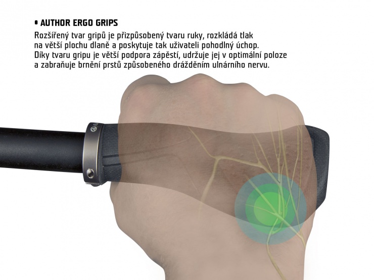 Gripy Author AGR R55 GripLock, 132mm, černé