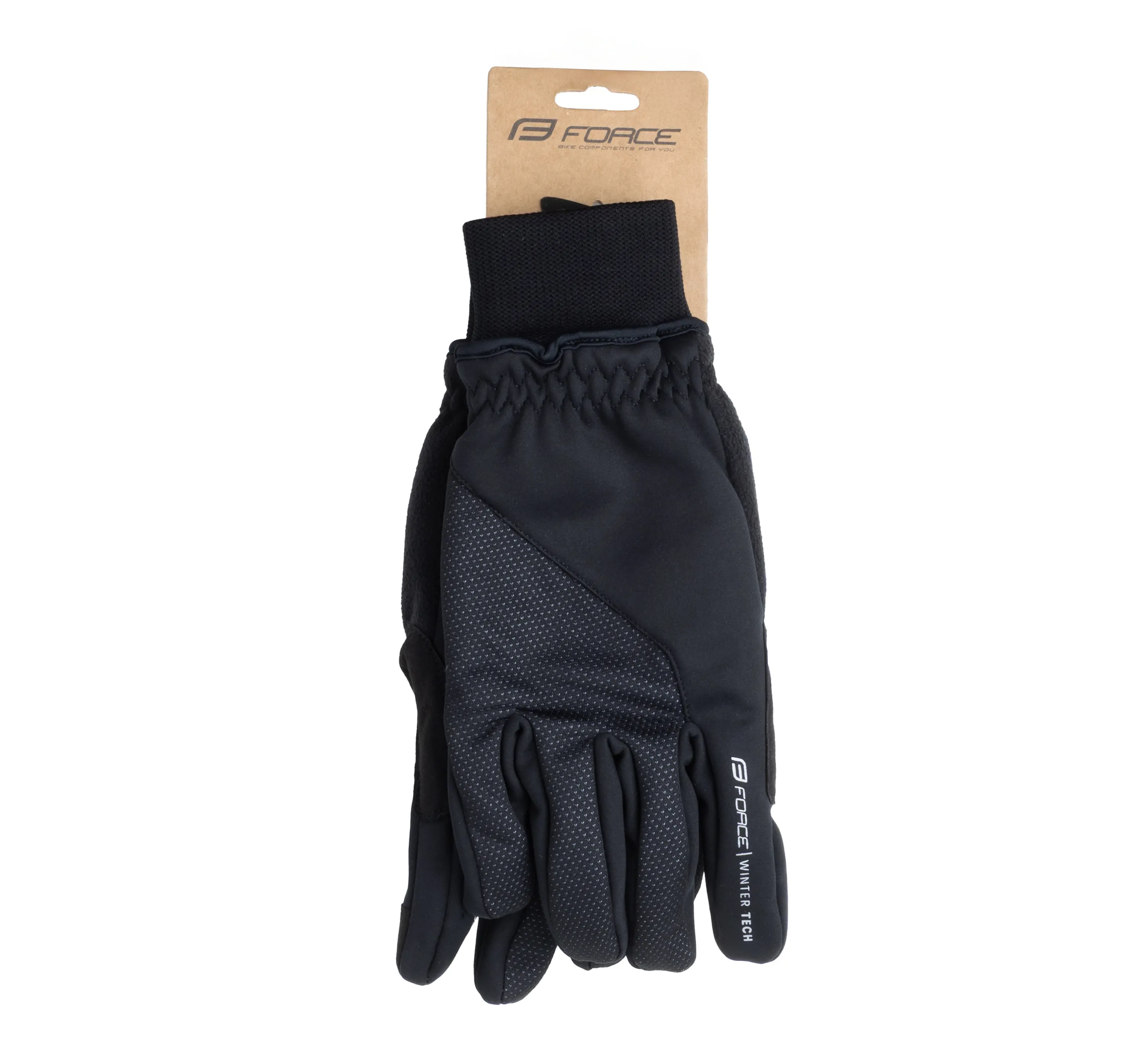 Rukavice zimní FORCE WINTER TECH, černé, vel.XXL