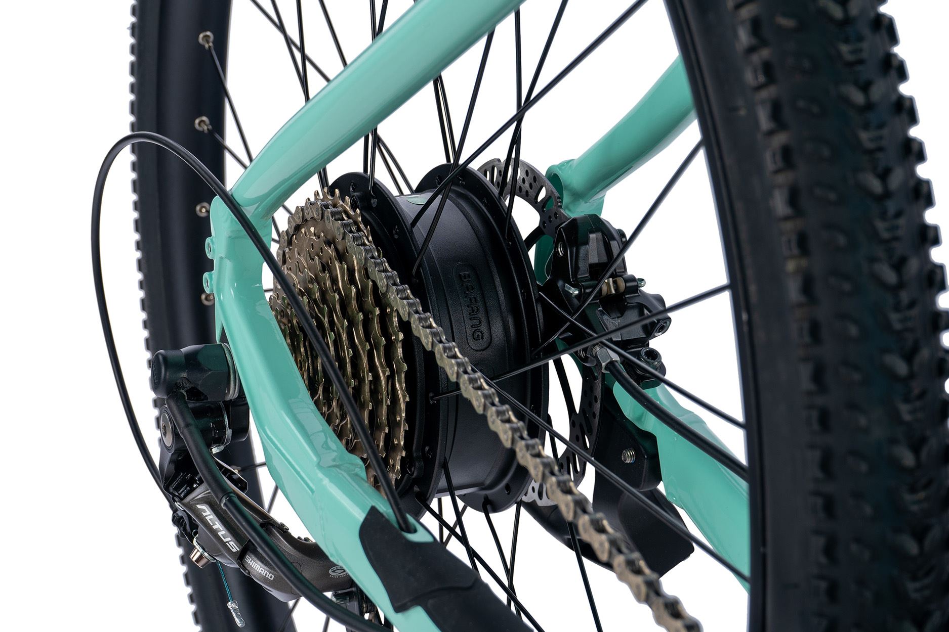 Horské elektrokolo 29" Leader Fox ARIMO dámské 2024 světle modrá/černá, 20Ah, vel.17,5" -AKCE!