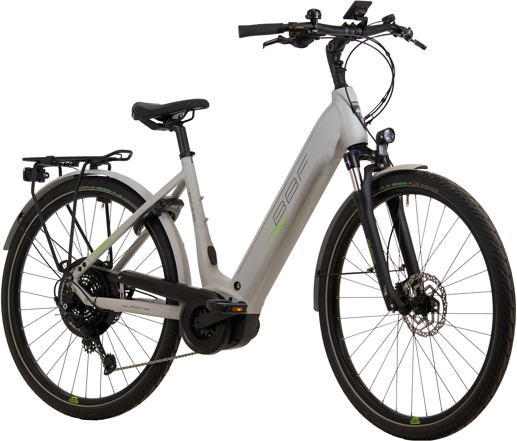 Trekingové elektrokolo 28" BBF Basel PL625 2026, Bosch Performance CX, 625 Wh, šedá mat, 46cm/18" - Super cena!