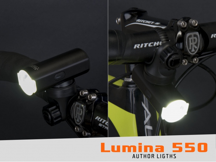 Sada světel Author LUMINA 550 Lm/CUBUS 50 Lm