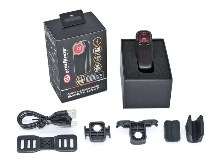 Světlo zadní AUTHOR R-Guard PRO Alloy, USB dobíjecí, 90 lm, RADAR