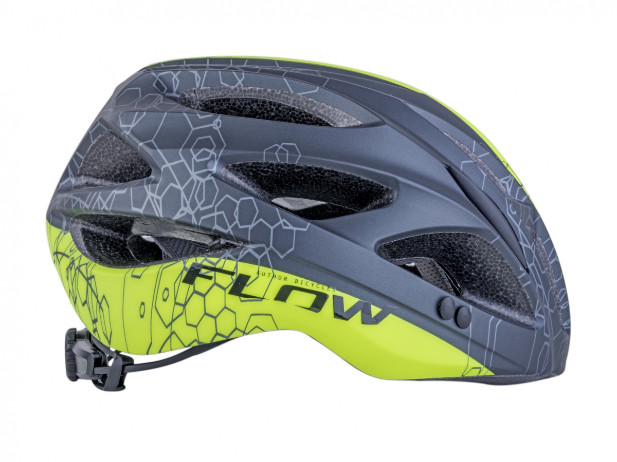 Přilba Author FLOW Inmold X9 191, vel.54-58cm, černá/žlutá-neonová