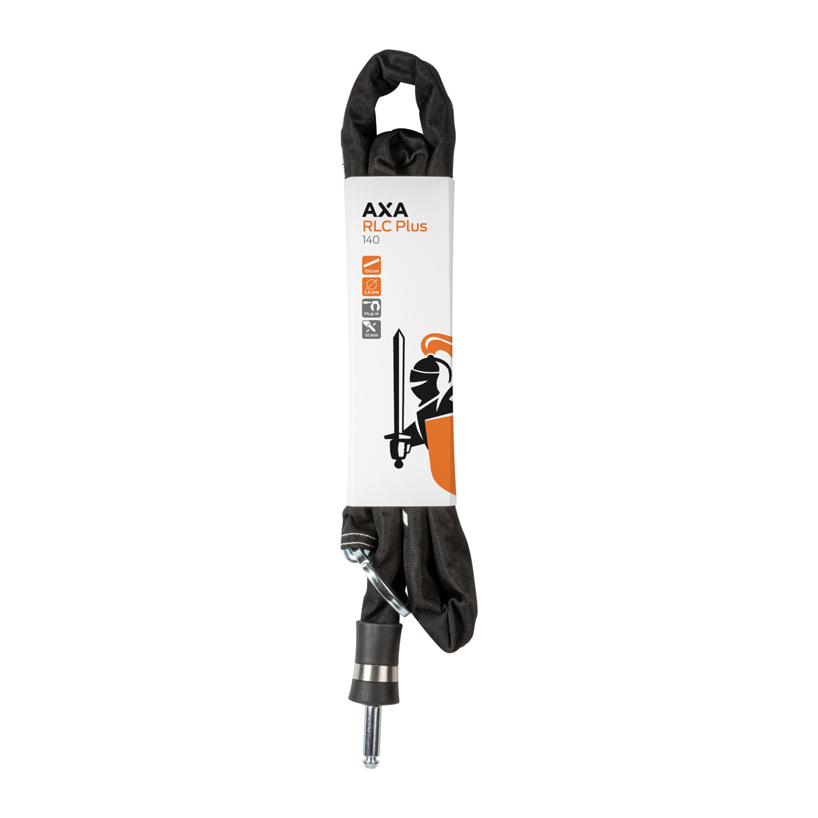 Zámek AXA RLC Plug-in Plus 140/5,5 black, řetězový