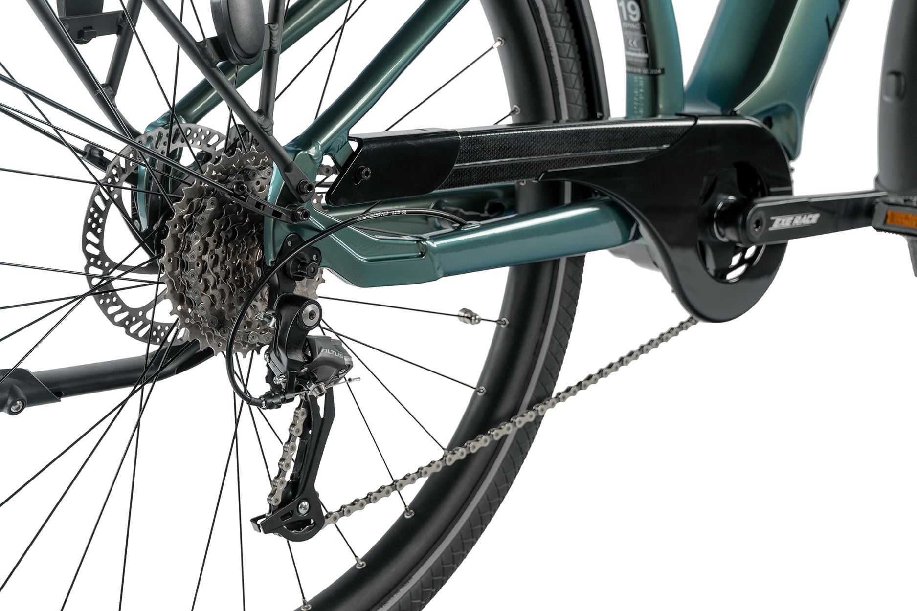 Elektrokolo 28" Leader Fox DENVER pánské 2024, 20Ah, M300, šedozelená,vel.20,5" -AKCE!