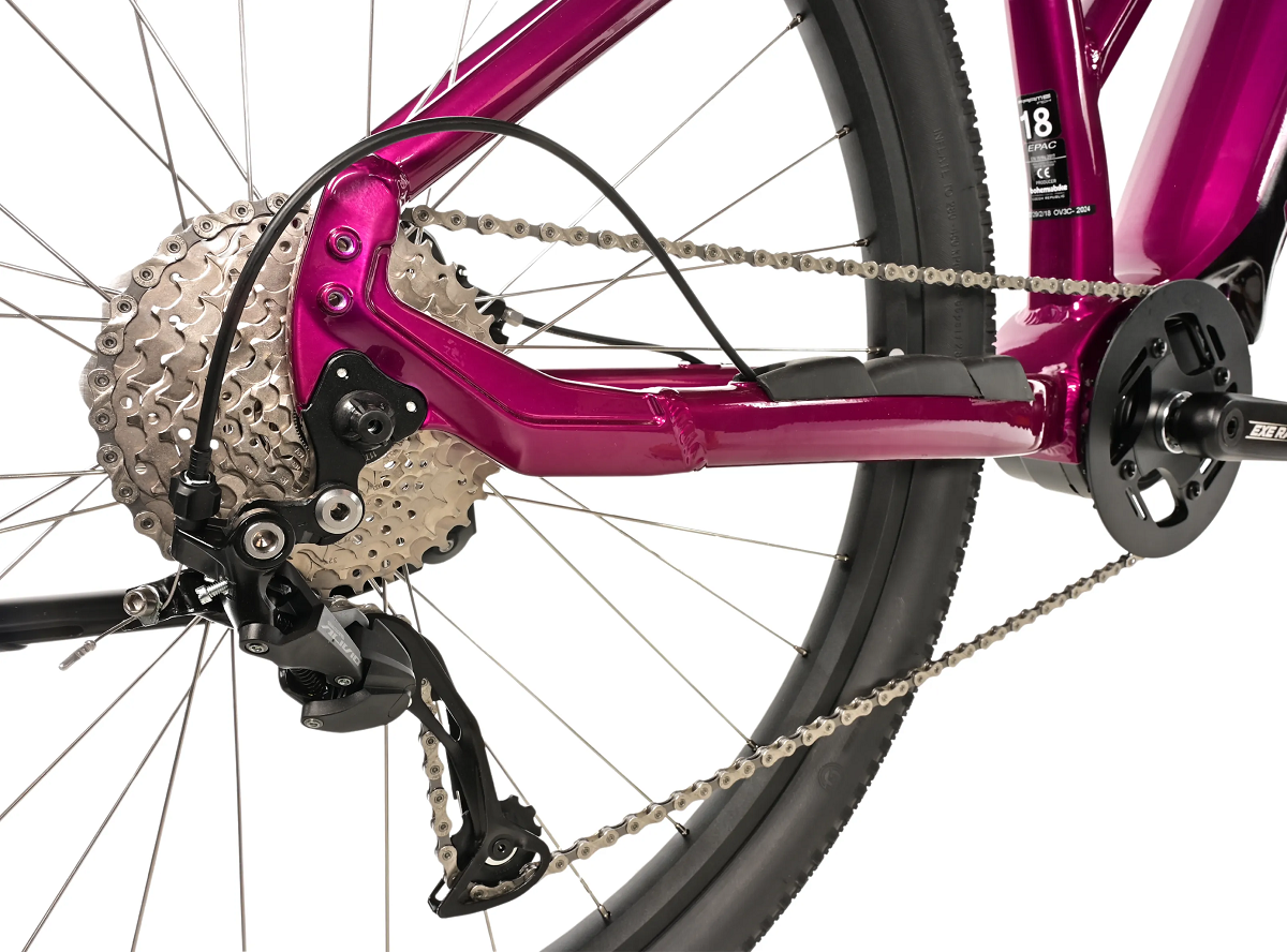 Dámské horské elektrokolo 29" Leader Fox SWAN 2025 20Ah, M300, violet vel.18" 