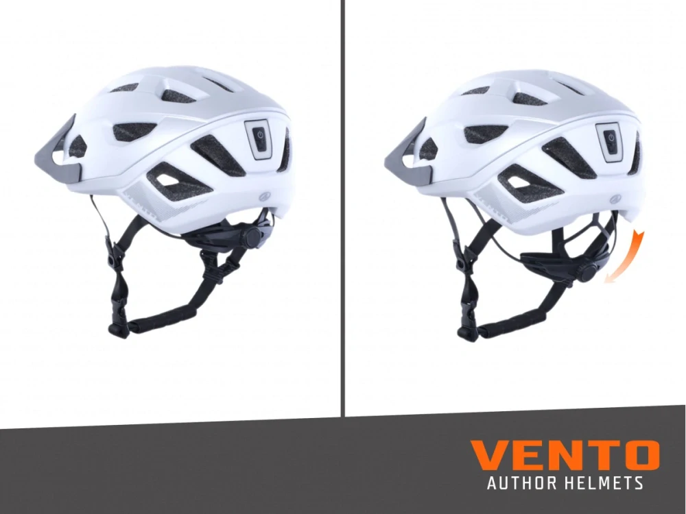 Přilba Author VENTO InMold LED USB šedá/černá vel.58-61cm