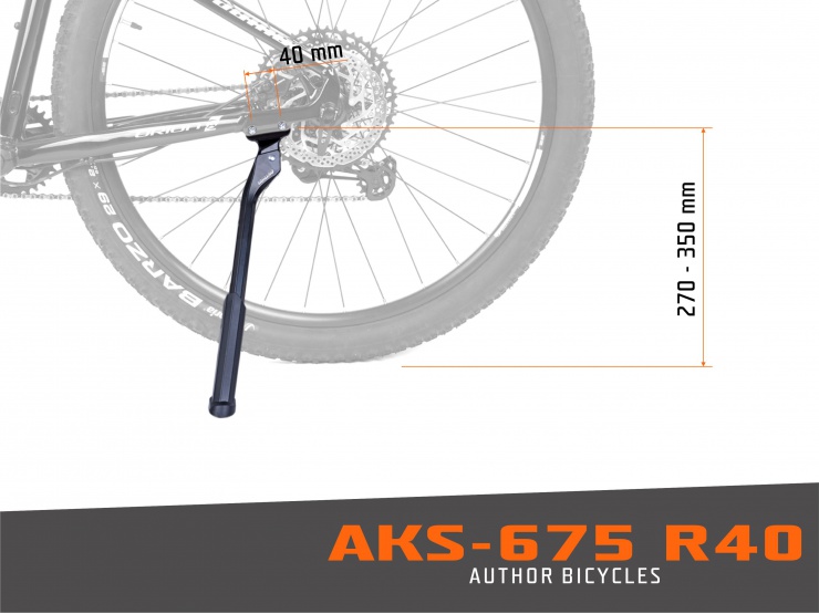 Stojan zadní Author AKS-675 R40, E-bike, černý