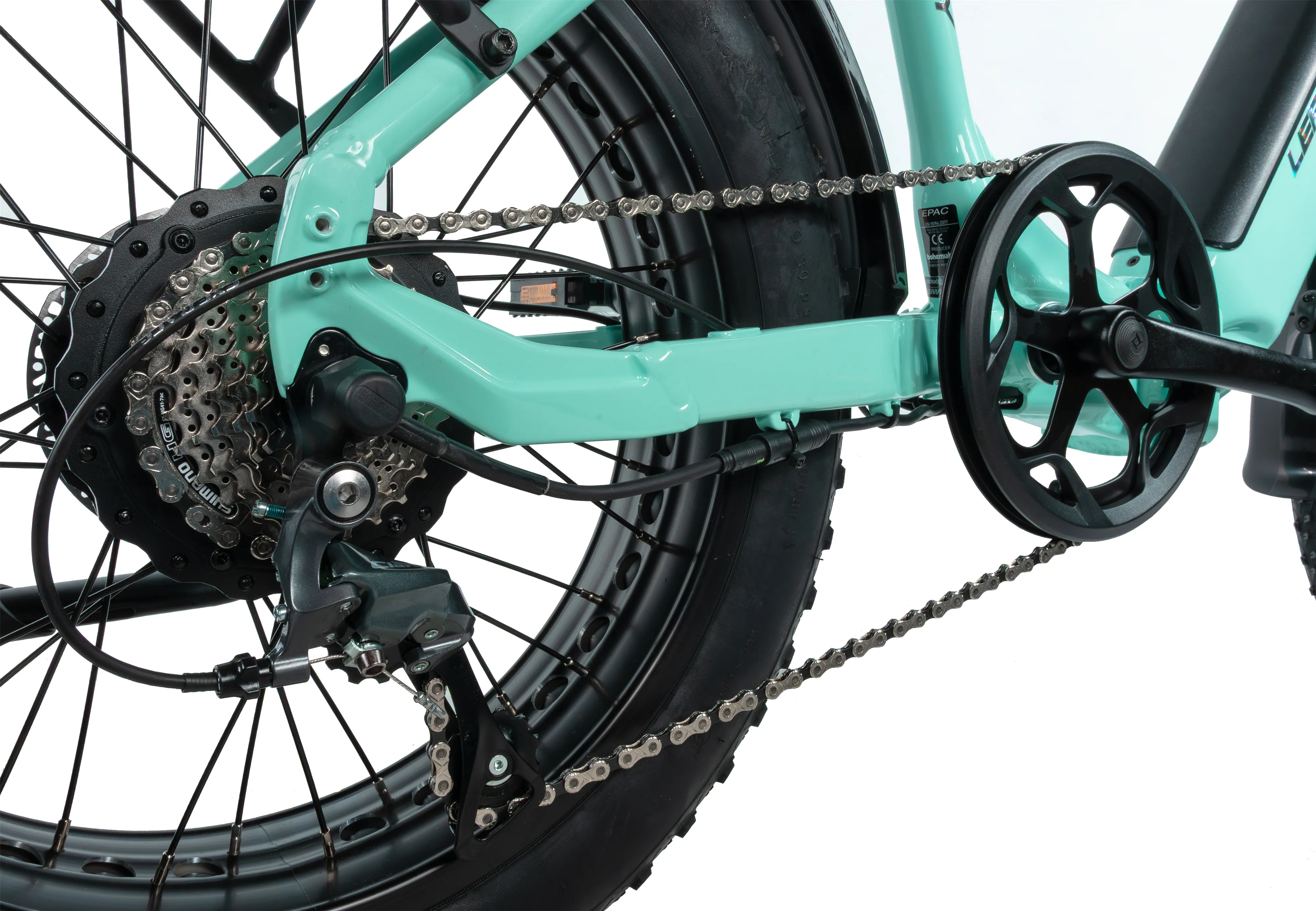 Elektrokolo skládací 20" Leader Fox CODY FAT Bike 16Ah 2025 světlá modrá