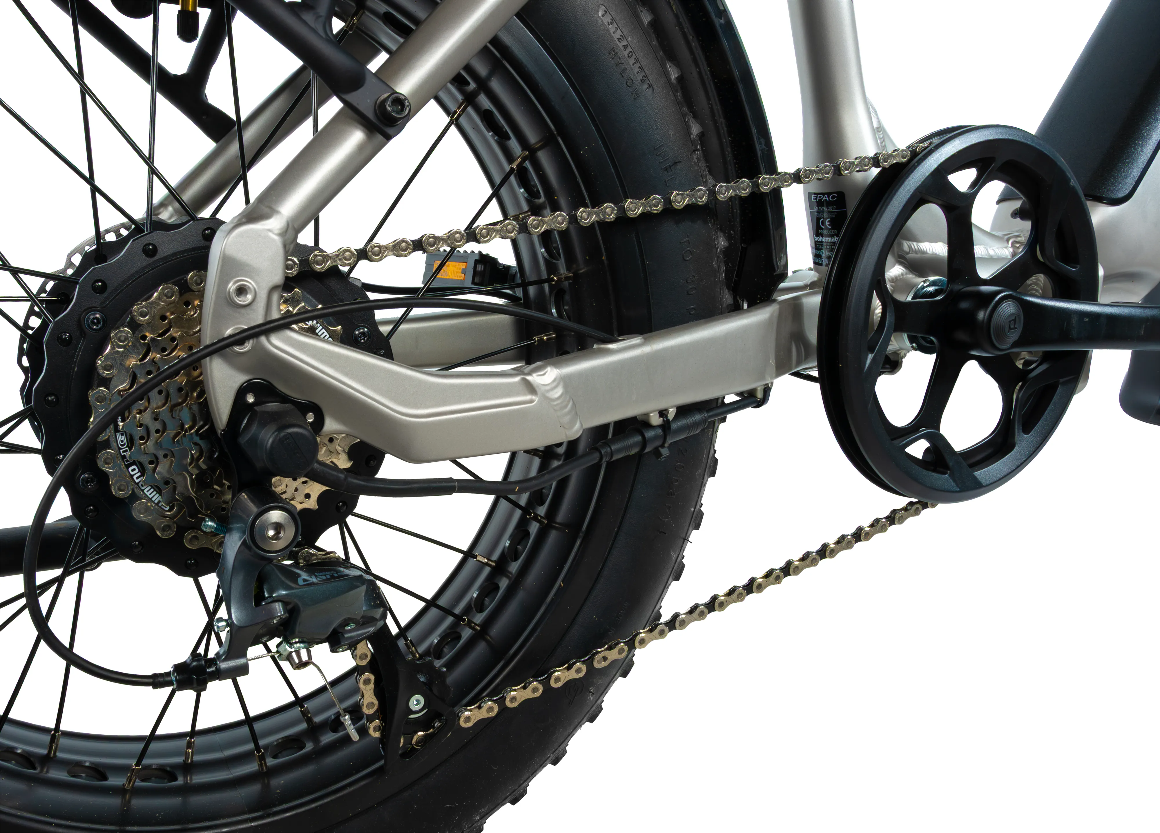 Elektrokolo skládací 20" Leader Fox CODY FAT Bike 16Ah 2025 stříbrná