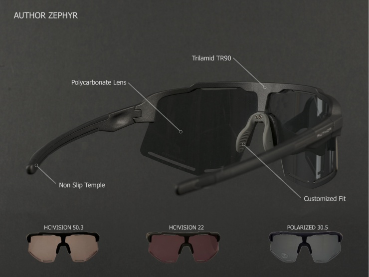 Brýle polarizační Author Zephyr Polarized PRO 30.5 šedá-matná
