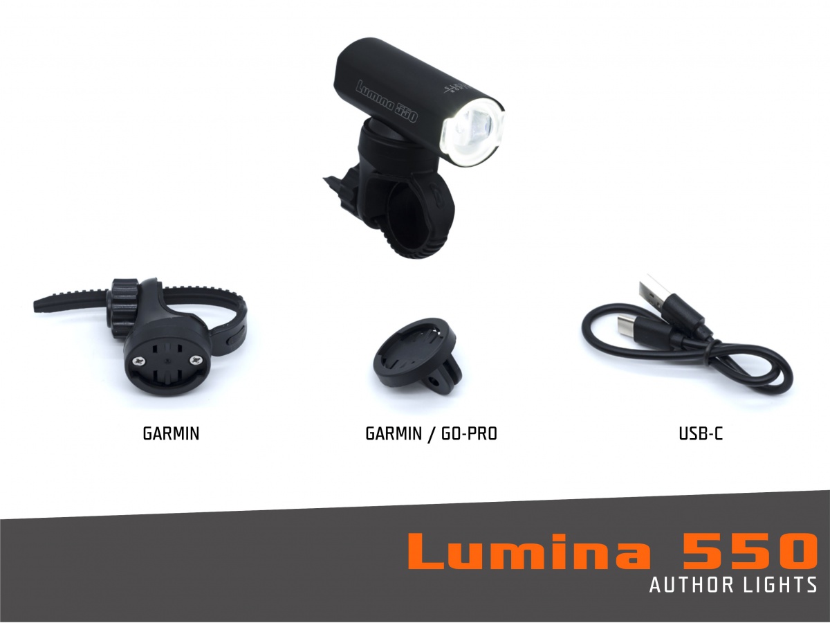 Sada světel Author LUMINA 550 Lm/CUBUS 50 Lm