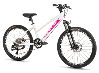 Dívčí kolo Leader Fox CAPITAN 24" Disc /1x8/ 2025 bílá/růžová