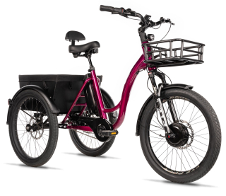 Elektro tříkolka LEADER FOX CURTIS 2025, 17,4 Ah, přední motor, violet