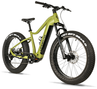 Elektrokolo FAT e-BIKE 26" Leader Fox BRAGA 2024 23,2Ah army green vel.18" -AKCE!