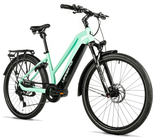 Elektrokolo 28" Leader Fox LUCAS 2025, 20Ah, M420, light blue/black, vel. 16,5"