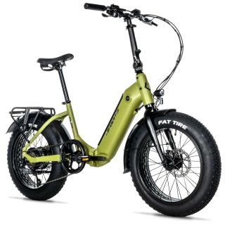 Elektrokolo skládací 20" Leader Fox CODY FAT Bike 16Ah 2025 khaki zelená
