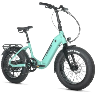 Elektrokolo skládací 20" Leader Fox CODY FAT Bike 16Ah 2025 světlá modrá