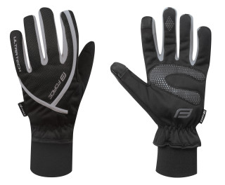 Rukavice zimní FORCE ULTRA TECH, černé 3XL , šedý lem