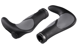 Gripy FORCE GEL s integrovanými rohy, 102mm, černo-šedá