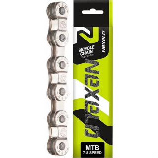 Řetěz NEXELO YBN pro 6/8-kolo stříbrný, BOX, spojka, balený