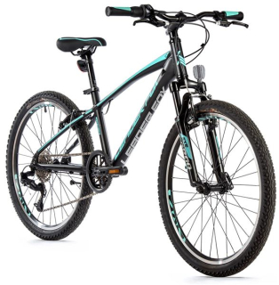 Dětské kolo Leader Fox SPIDER chlapecký 24" /1x8/ 2023 černá mat/modrá - AKCE!